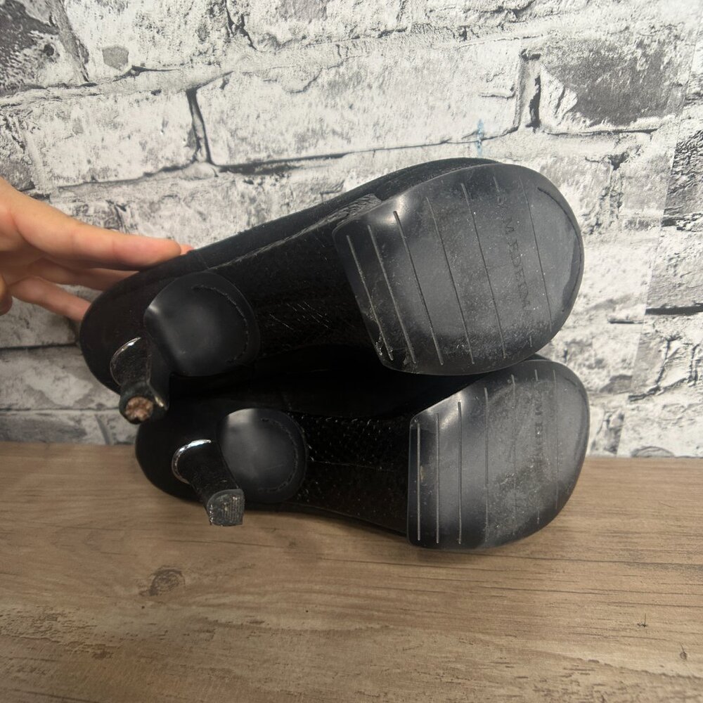 EUC Sam Edelmen Nixie Black Glass Snake Heels Size 8.5 IN BOX - Picture 9 of 16
